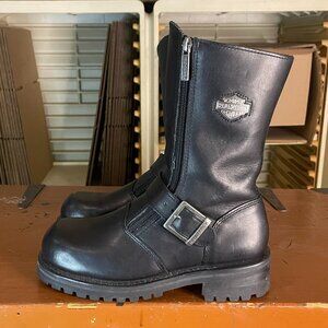 HARLEY DAVIDSON Women's Size 6.5 Half Calf Black Riding Biker Boots 81994